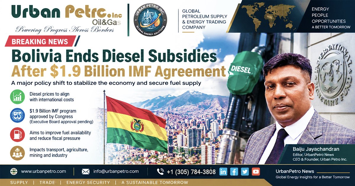 Bolivia Ends Diesel Subsidies After $1.9 Billion IMF Agreement