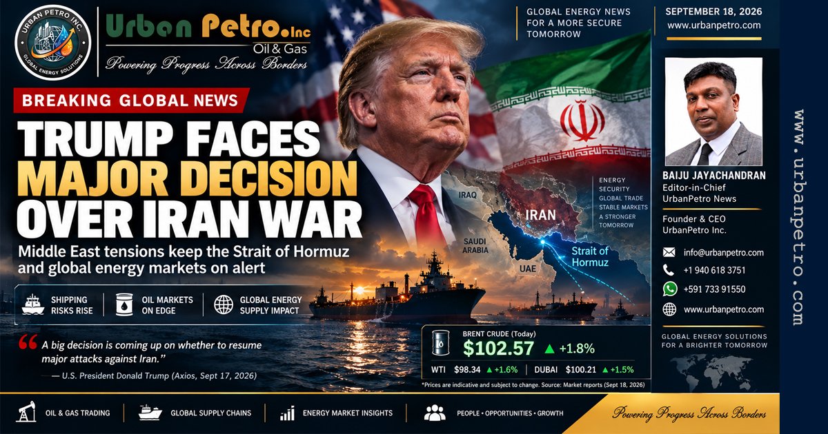 Trump Faces Major Decision Over Iran War as Middle East Tensions Keep Global Energy Markets on Alert