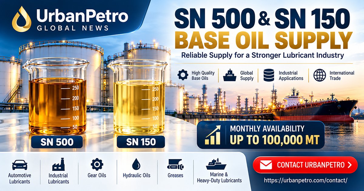 SN 500 & SN 150 Base Oil Supply | UrbanPetro Global News 2026
